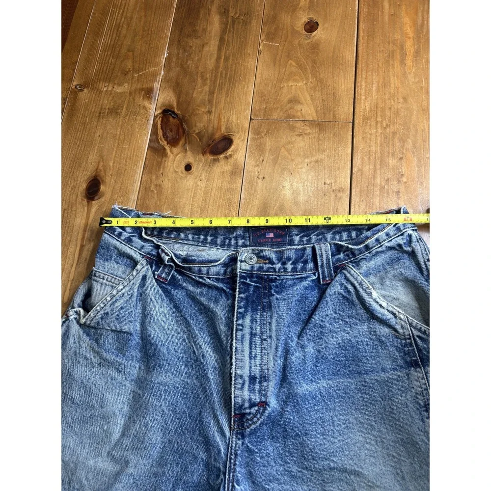 U.S. Polo Assn. Men's Acid Wash Denim Shorts Distressed Faded Baggy Fit Size 36